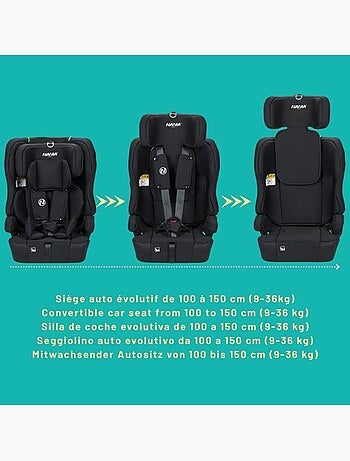 Siège auto évolutif i-size 76-150 cm groupe 1/2/3 isofix avec réducteur - lima - nania