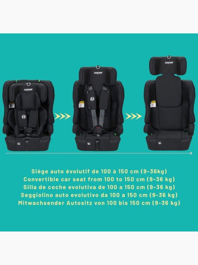 Siège auto évolutif i-size 76-150 cm groupe 1/2/3 isofix avec réducteur - lima - nania Noir - Kiabi