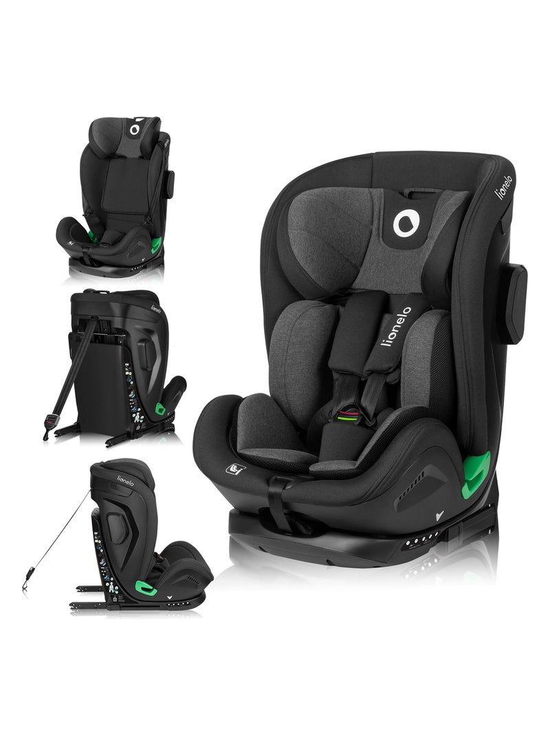 Siège auto évolutif LIONELO Harper i-Size - 76-150 cm - Groupe 1/2/3 - ISOFIX Noir - Kiabi