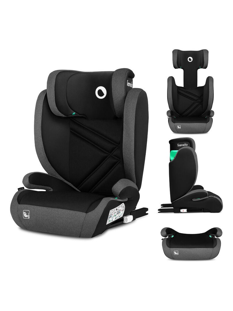 Siege auto evolutif LIONELO Hugo i Size ISOFIX Gris Noir Gris Kiabi 89.99