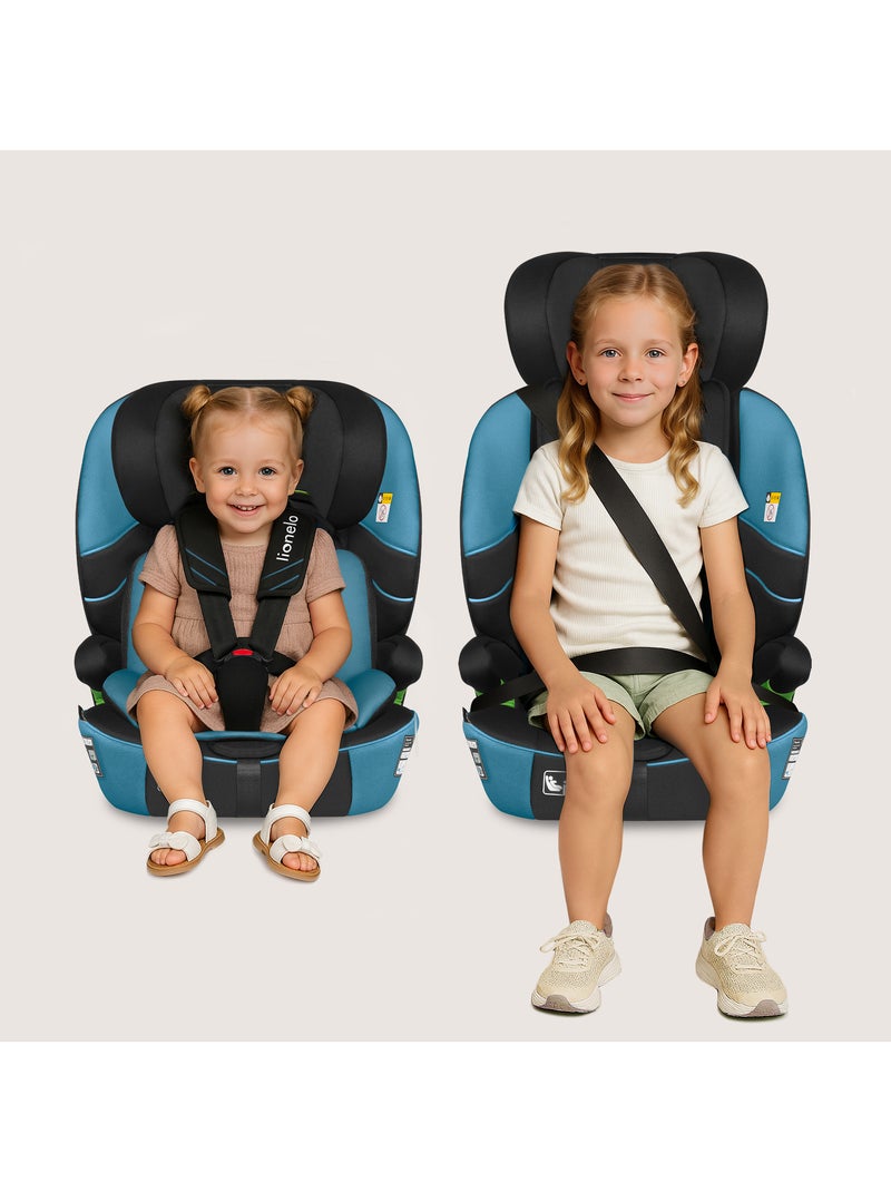 Siège auto évolutif LIONELO Levi Fix i-Size - ISOFIX - 76-150 cm - Groupe 1/2/3 Bleu Noir - Kiabi