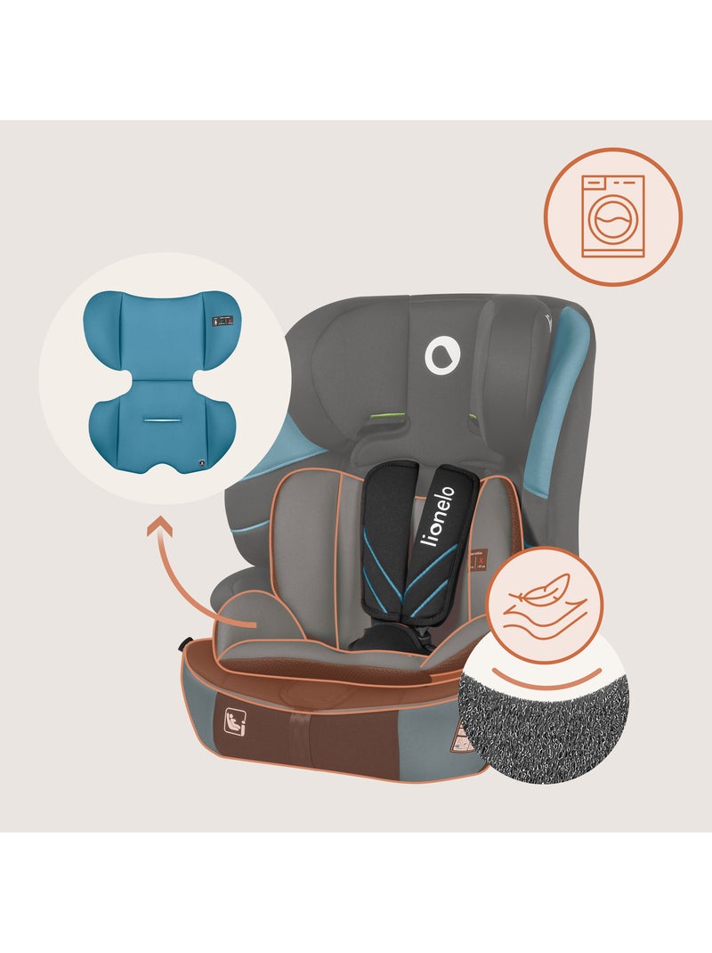Siège auto évolutif LIONELO Levi Fix i-Size - ISOFIX - 76-150 cm - Groupe 1/2/3 Bleu Noir - Kiabi