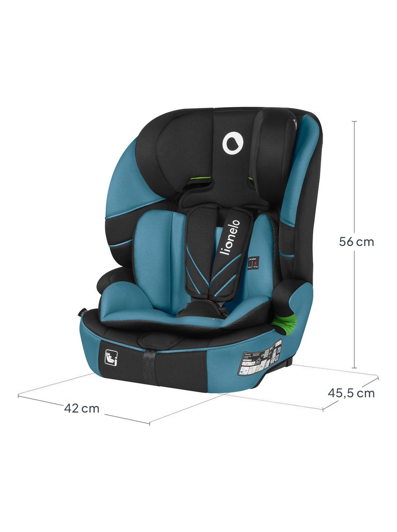 Siège auto évolutif LIONELO Levi Fix i-Size - ISOFIX - 76-150 cm - Groupe 1/2/3 Bleu Noir - Kiabi