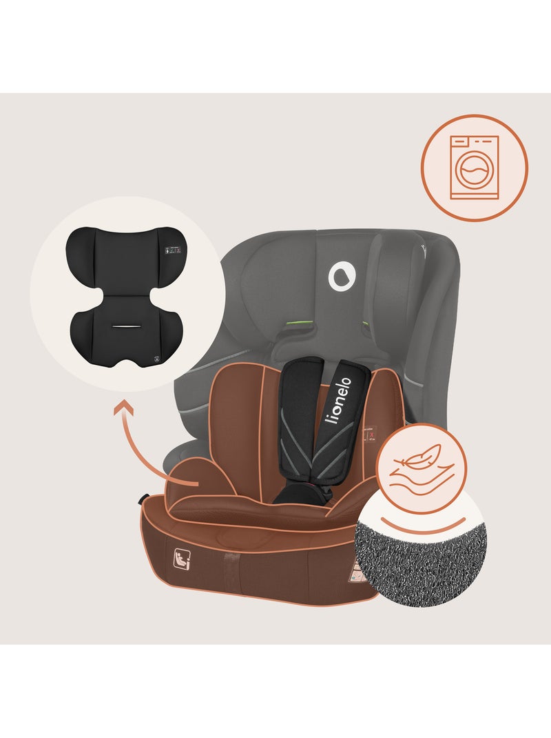 Siège auto évolutif LIONELO Levi Fix i-Size - ISOFIX - 76-150 cm - Groupe 1/2/3 Noir - Kiabi