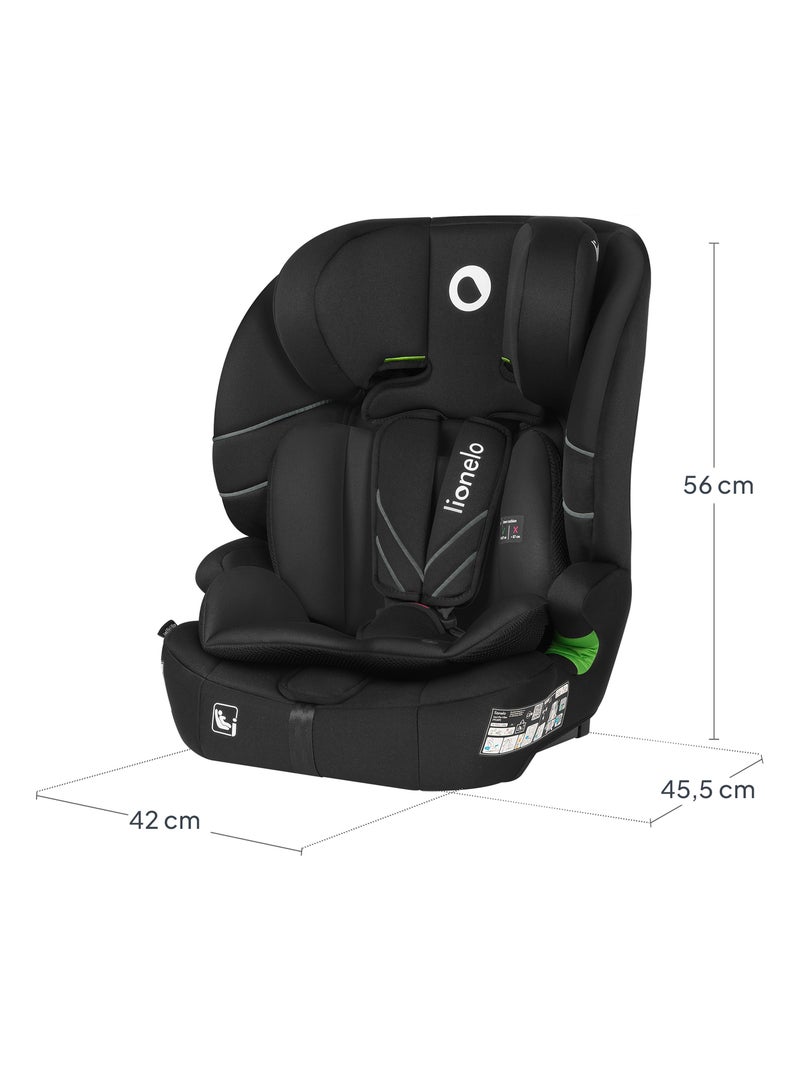 Siège auto évolutif LIONELO Levi Fix i-Size - ISOFIX - 76-150 cm - Groupe 1/2/3 Noir - Kiabi
