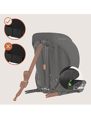 Siège auto évolutif LIONELO Levi Fix i-Size - ISOFIX - 76-150 cm - Groupe 1/2/3