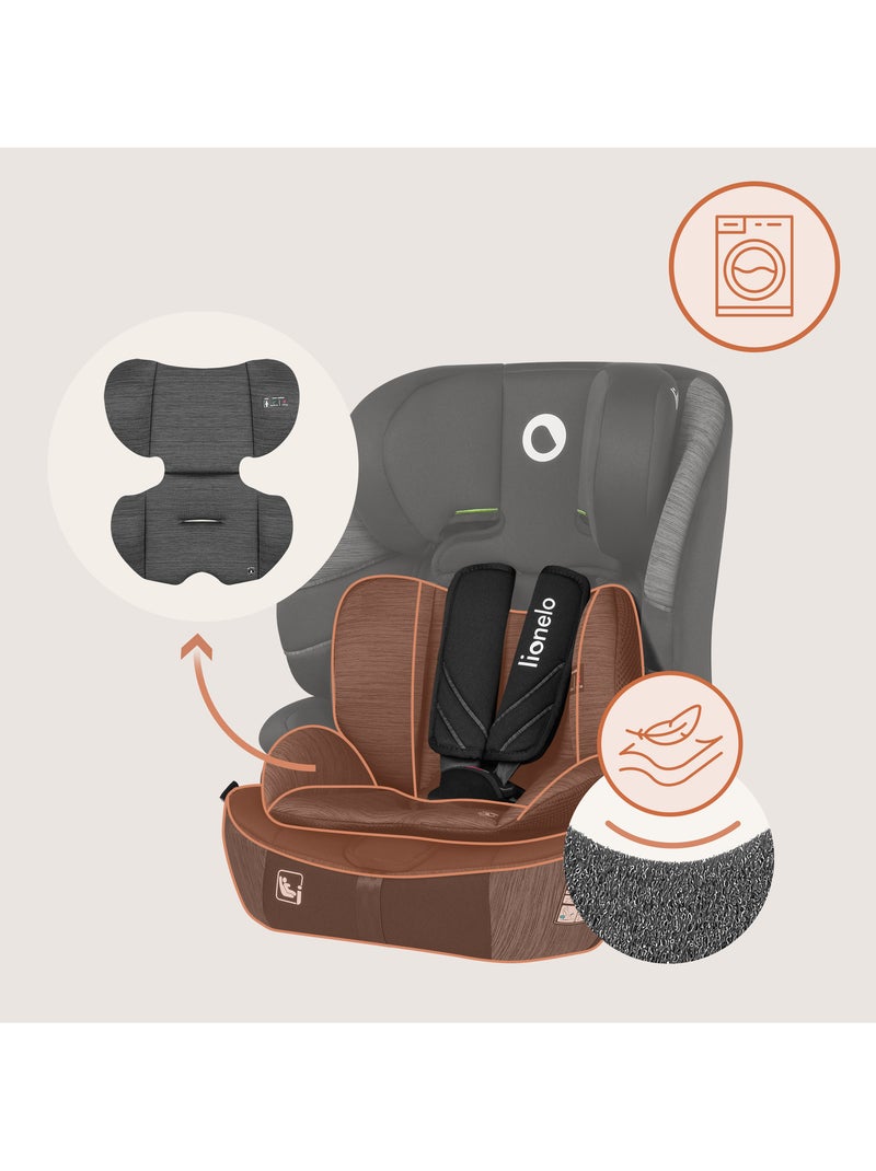 Siège auto évolutif LIONELO Levi Fix i-Size - ISOFIX - 76-150 cm - Groupe 1/2/3 Noir Gris - Kiabi