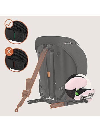 Siège auto évolutif LIONELO Levi Fix i-Size - ISOFIX - 76-150 cm - Groupe 1/2/3
