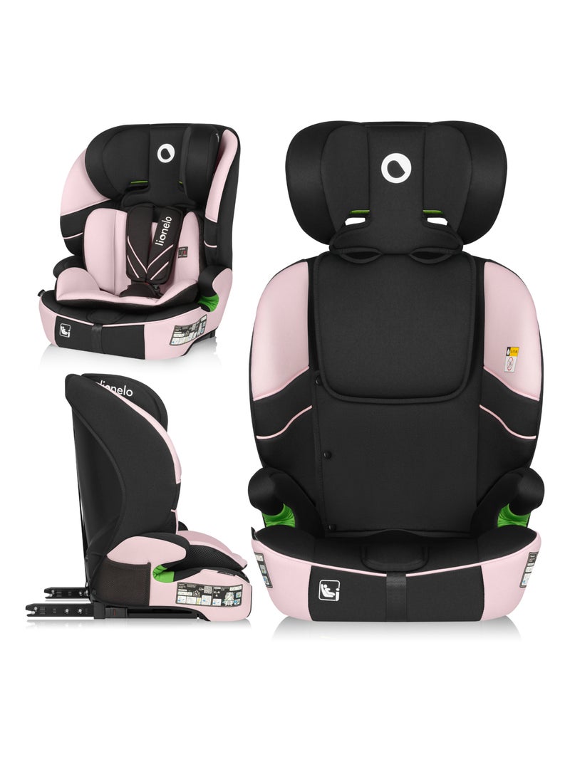 Siège auto évolutif LIONELO Levi Fix i-Size - ISOFIX - 76-150 cm - Groupe 1/2/3 Rose - Kiabi