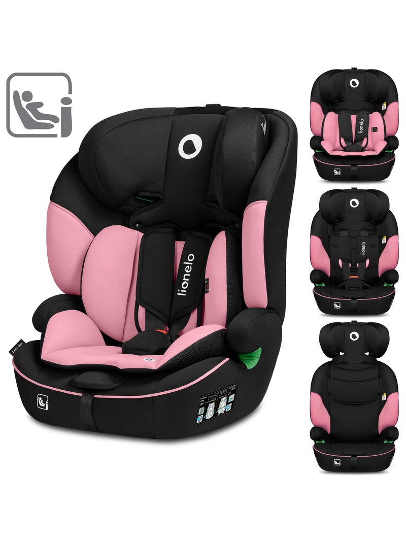 Siège auto évolutif LIONELO Levi i-Size - 76-150 cm - Groupe 1/2/3 Noir Rose - Kiabi