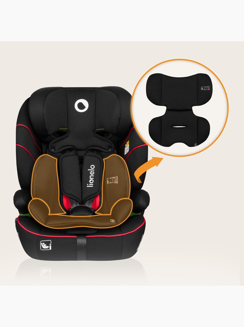 Siège auto évolutif LIONELO Levi i-Size - 76-150 cm - Groupe 1/2/3 Noir Rouge - Kiabi