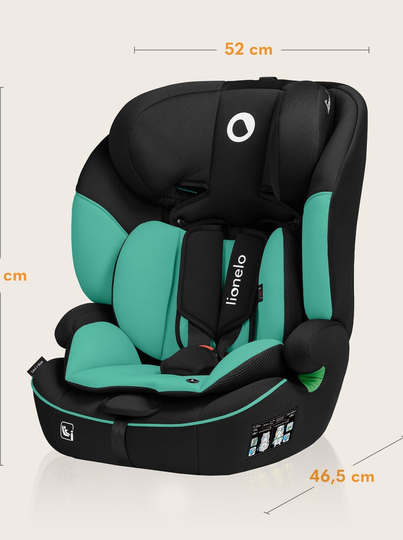Siège auto évolutif LIONELO Levi i-Size - 76-150 cm - Groupe 1/2/3 Noir Vert - Kiabi