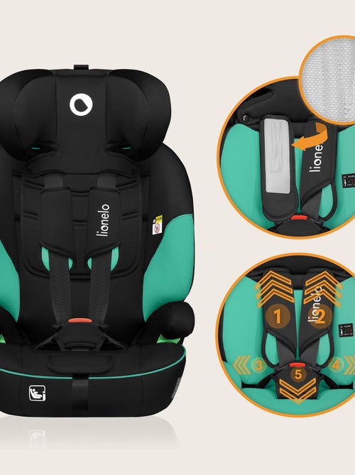 Siège auto évolutif LIONELO Levi i-Size - 76-150 cm - Groupe 1/2/3 - Kiabi
