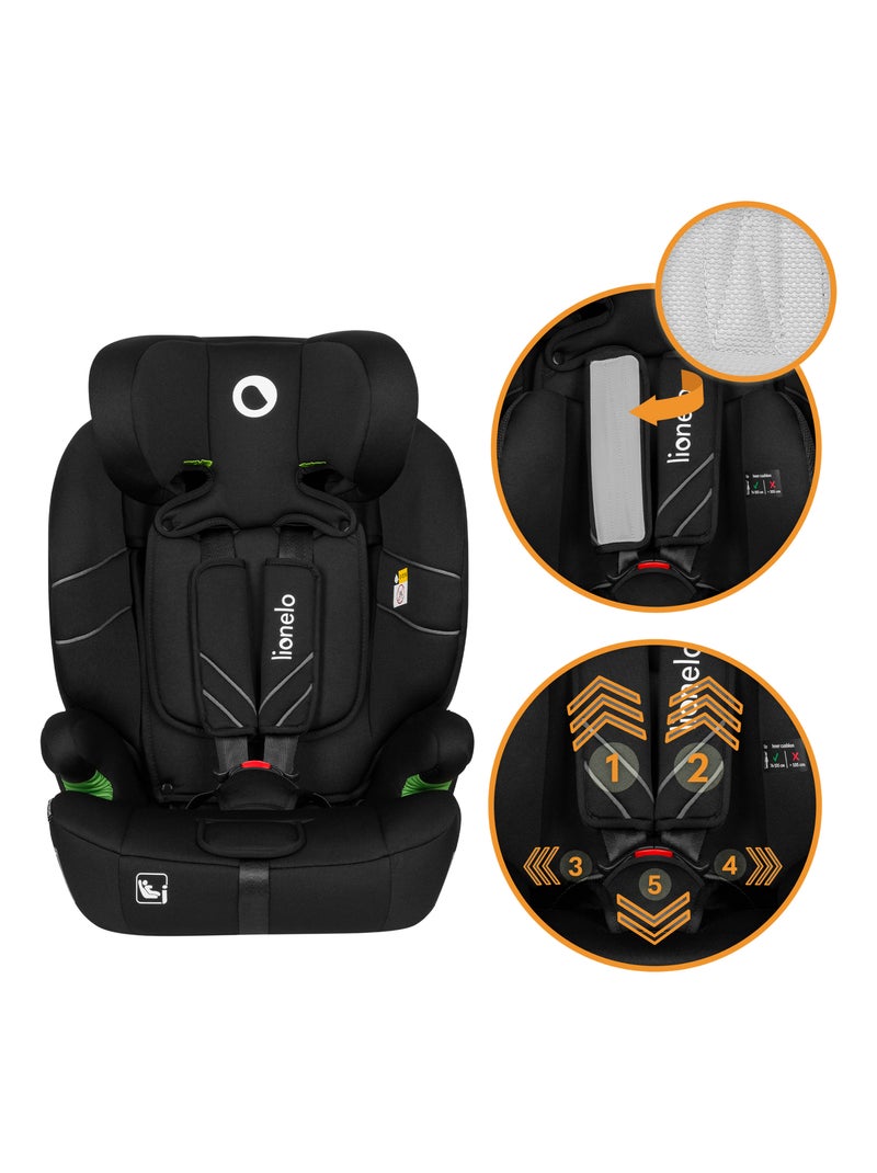 Siège auto évolutif LIONELO Levi One i-Size - 76-150 cm - Groupe 1/2/3 Noir - Kiabi