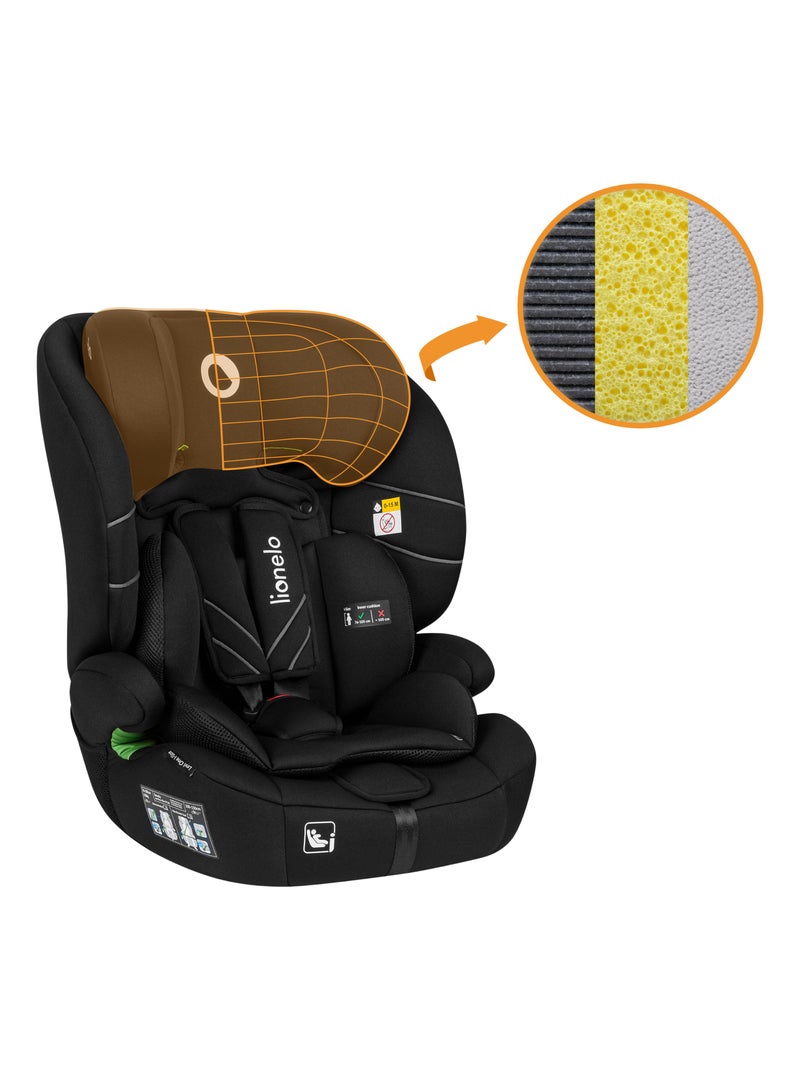 Siège auto évolutif LIONELO Levi One i-Size - 76-150 cm - Groupe 1/2/3 Noir - Kiabi