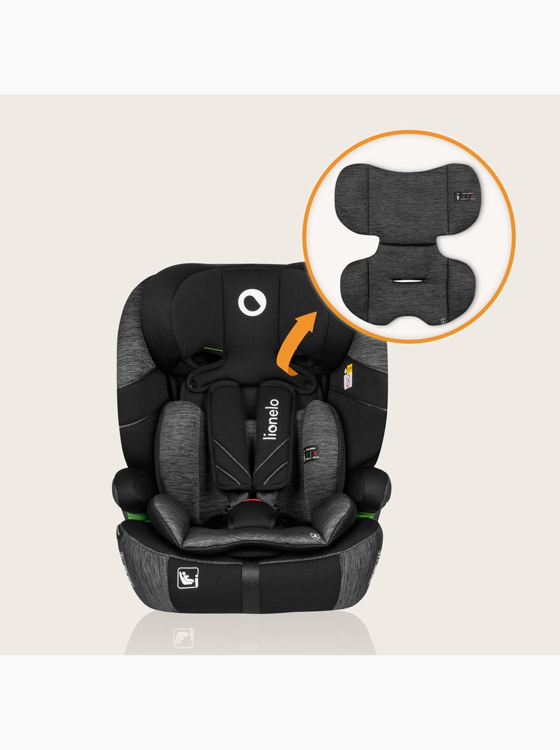 Siège auto évolutif LIONELO Levi One i-Size - 76-150 cm - Groupe 1/2/3 Noir Gris anthracite - Kiabi