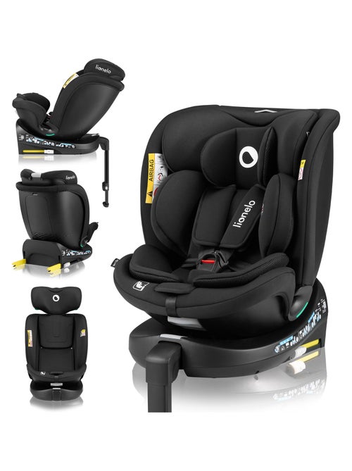 Siège auto évolutif LIONELO Navy i-Size - Base pivotante 360° - 40-150 cm - ISOFIX - Groupe 0+/1/2/3 - Kiabi
