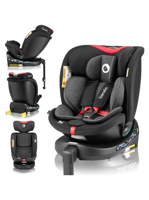Siège auto évolutif LIONELO Navy i-Size - Base pivotante 360° - 40-150 cm - ISOFIX - Groupe 0+/1/2/3 - Kiabi