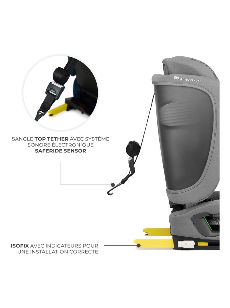 Siège auto fix2go i size 76 150cm modèle pratique et confortable Gris - Kiabi