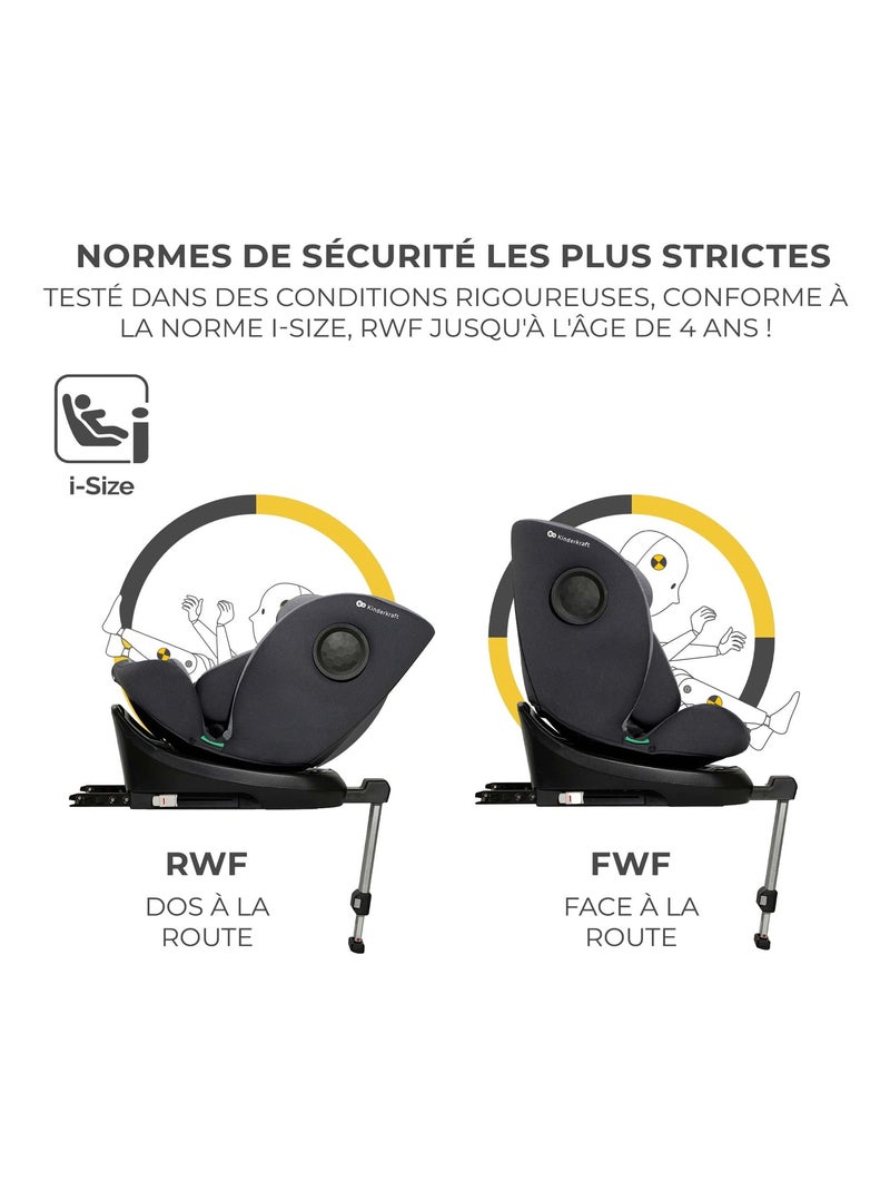 Siège auto i 360 i size modèle pratique et confortable Gris - Kiabi