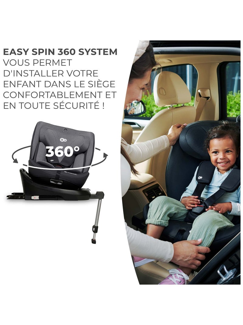 Siège auto i 360 i size modèle pratique et confortable Gris - Kiabi