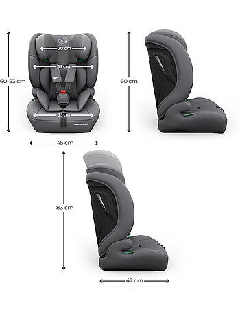 Siège auto i-Size 3-en-1 Kinderkraft COMFORT UP 2 PLUS 76-150 cm R129, appui-tête 12 positions