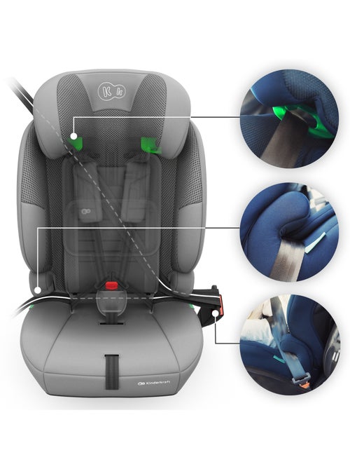 Siège auto i-Size 3-en-1 Kinderkraft COMFORT UP 2 PLUS 76-150 cm R129, appui-tête 12 positions - Kiabi Siège auto i-Size 3-en-1 Kinderkraft COMFORT UP 2 PLUS 76-150 cm R129, appui-tête 12 positions - Kiabi