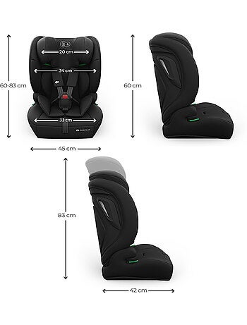Siège auto i-Size 3-en-1 Kinderkraft COMFORT UP 2 PLUS 76-150 cm R129, protection latérale SPS+