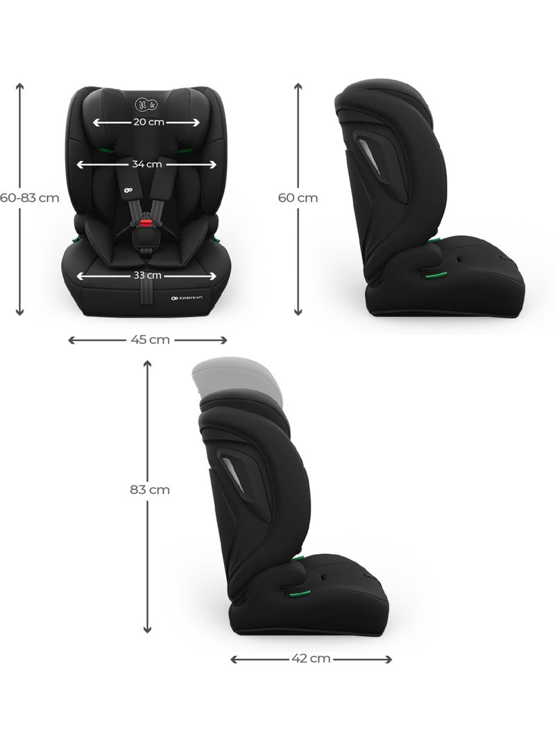 Siège auto i-Size 3-en-1 Kinderkraft COMFORT UP 2 PLUS 76-150 cm R129, évolutif, harnais 5 pts Noir - Kiabi