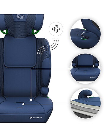 Siège auto i-Size 3-en-1 Kinderkraft COMFORT UP 2 PLUS 76-150 cm R129, protection latérale SPS+