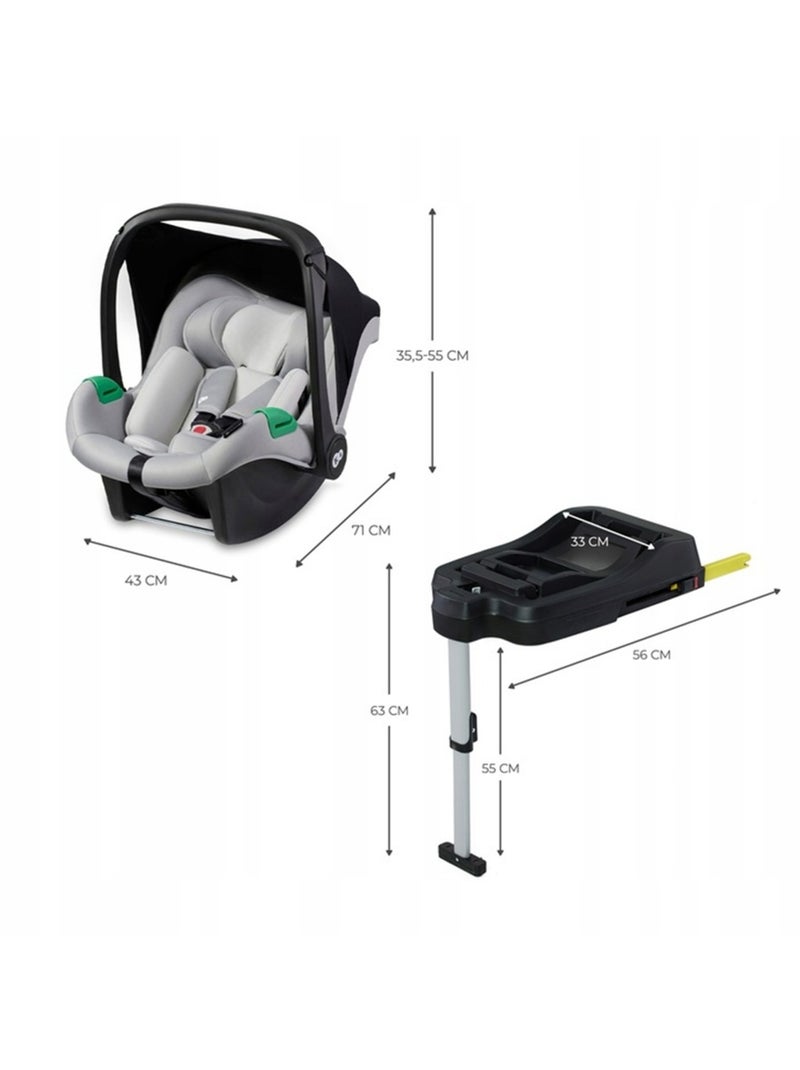 Siège auto i size avec la base modèle pratique et confortable Gris - Kiabi