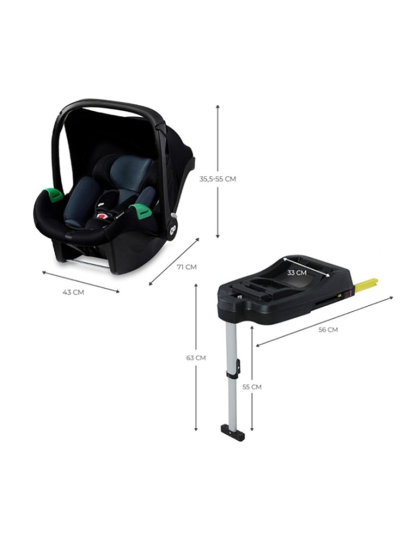 Siège auto i size avec la base modèle pratique et confortable Noir - Kiabi