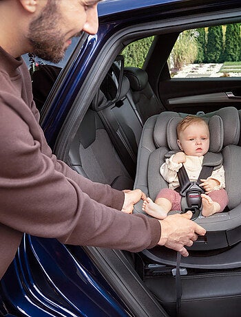 Siège auto i-size avec rotation 360°, sécurité renforcée nouveau tissu