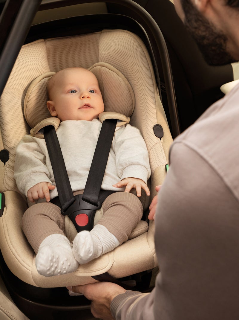 Siège auto isofix bébé rotatif 90° léger avec protection latérale Beige - Kiabi