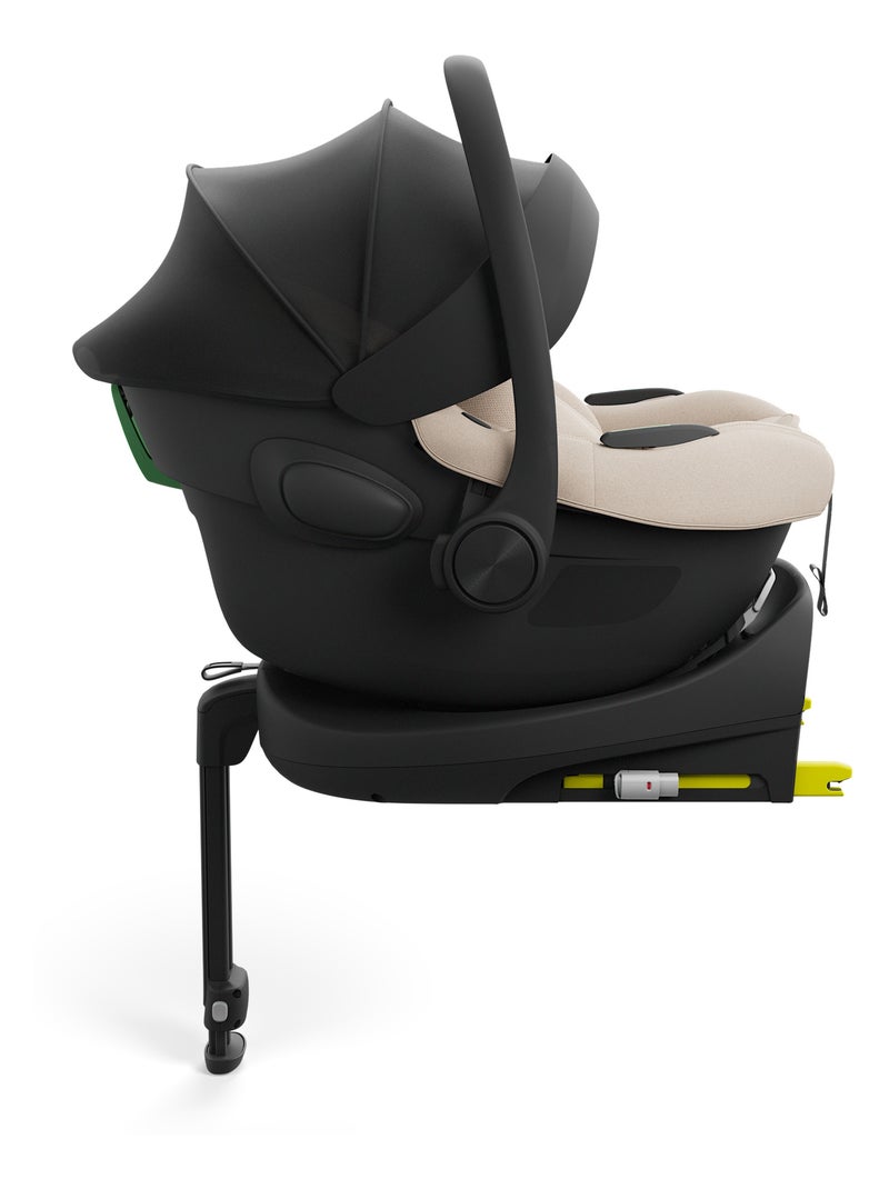 Siège auto isofix bébé rotatif 90° léger avec protection latérale Beige - Kiabi
