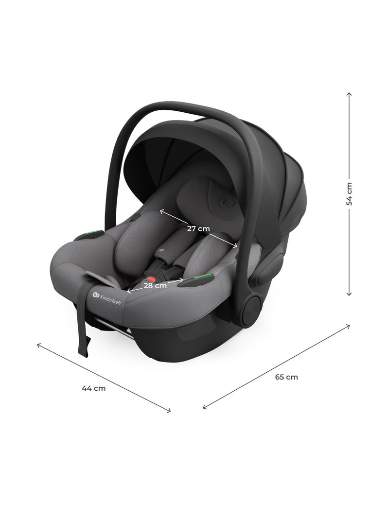 Siège auto isofix bébé rotatif 90° léger avec protection latérale Gris - Kiabi