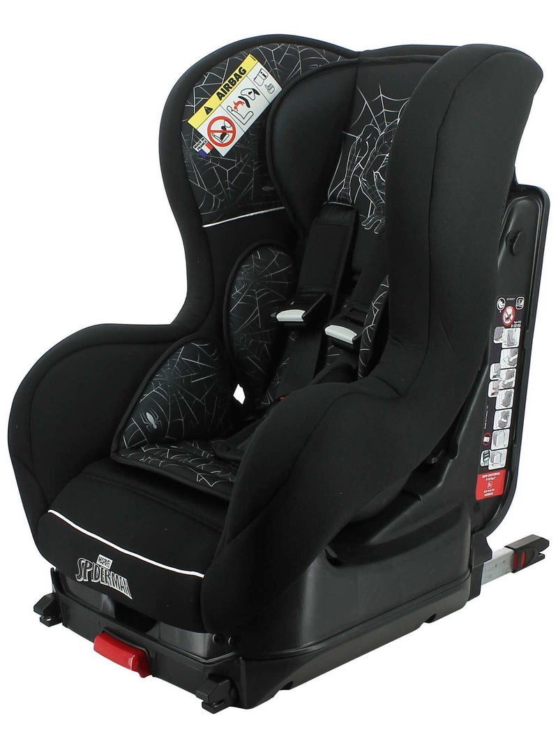 Siège Auto Isofix Cosmo Groupe 0/1 (0-18kg) - Spiderman Noir Bordeaux - Kiabi