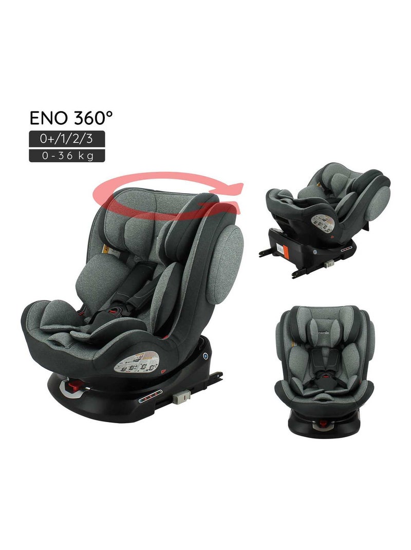Siège Auto Isofix Eno 360° Groupe 0+/1/2/3 (0-36 Kg) – Nania Noir - Kiabi