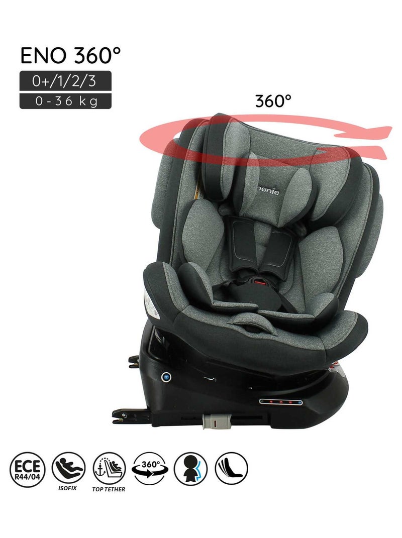 Siège Auto Isofix Eno 360° Groupe 0+/1/2/3 (0-36 Kg) – Nania Noir - Kiabi