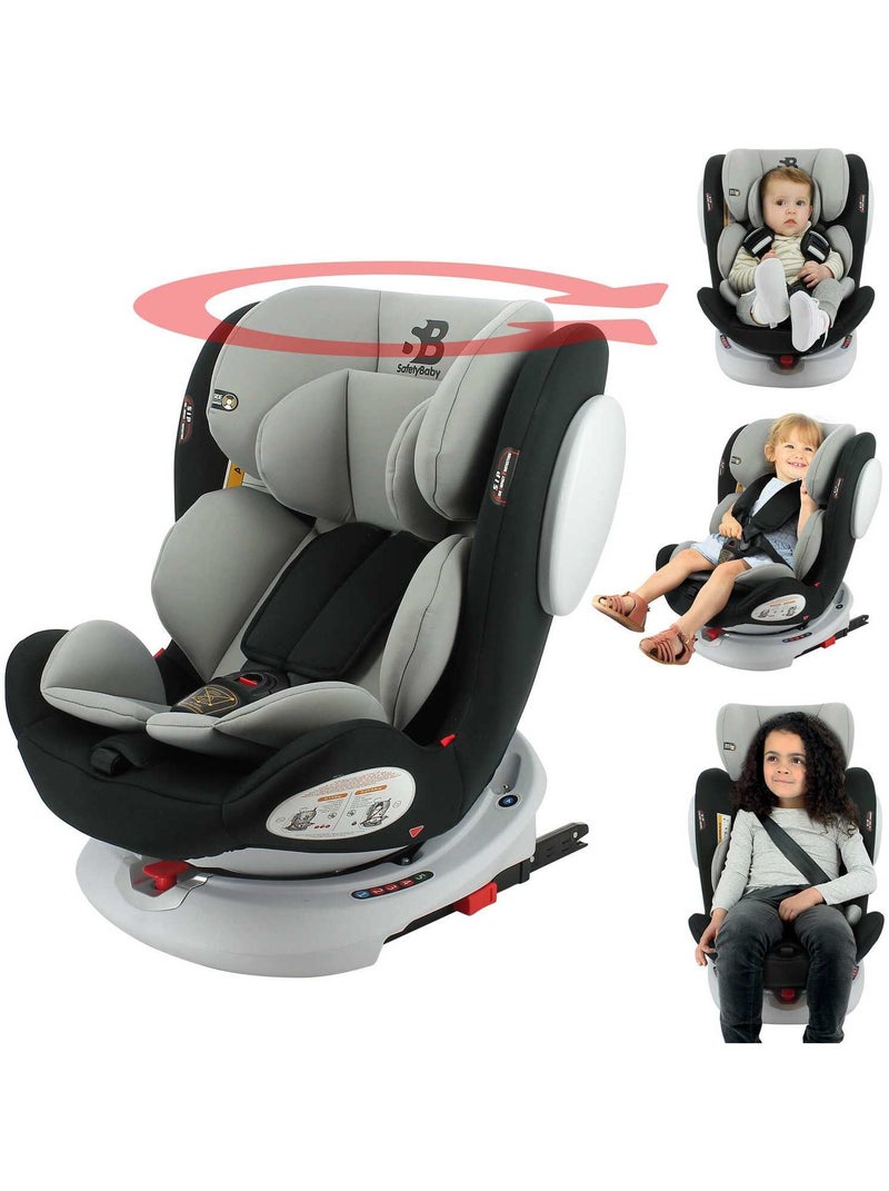 Siège Auto Isofix Seaty 360° Groupe 0+/1/2/3 (0-36 Kg) – Safety Baby Noir - Kiabi