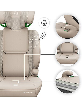 Siège auto Kinderkraft COMFORT UP 2 PLUS i-Size 76-150 cm évolutif 3 en 1 + organisateur voiture
