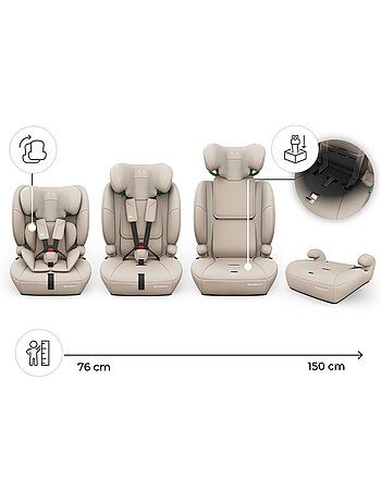 Siège auto Kinderkraft COMFORT UP 2 PLUS i-Size 76-150 cm évolutif 3 en 1 + organisateur voiture
