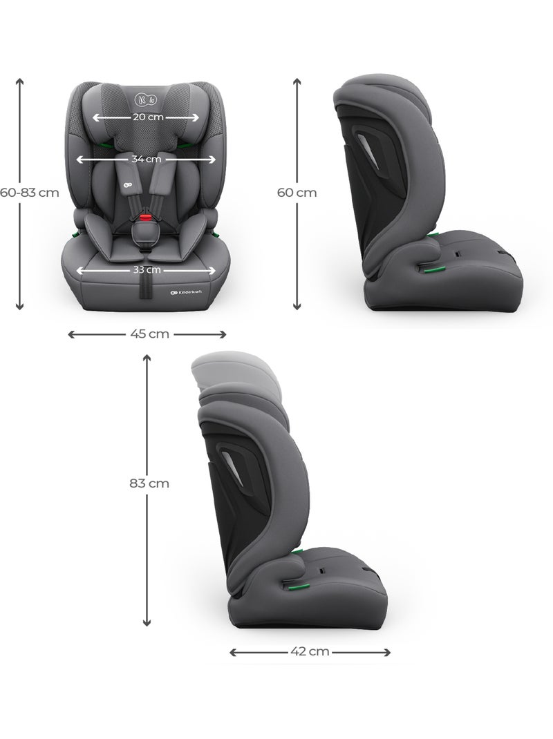 Siège auto Kinderkraft COMFORT UP 2 PLUS i-Size 76-150 cm évolutif 3 en 1 + organisateur voiture Gris - Kiabi