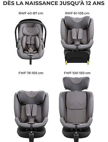Siège Auto Kinderkraft ENDURA SAFE système modulaire 3 en 1 avec base ISOFIX pivotante 360° i-Size