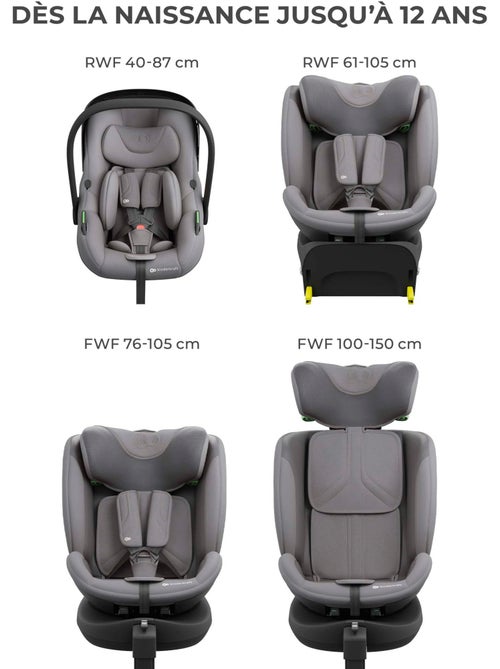 Siège Auto Kinderkraft ENDURA SAFE évolutif 40-150 cm base ISOFIX pivotante système complet 3 en 1 - Kiabi Siège Auto Kinderkraft ENDURA SAFE évolutif 40-150 cm base ISOFIX pivotante système complet 3 en 1 - Kiabi