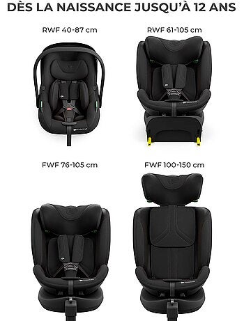siège auto, Kinderkraft, ENDURA SAFE, 3 en 1, i-Size, ISOFIX, pivotant, organisateur de voiture