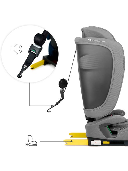 Siège auto Kinderkraft FIX2GO I-SIZE 76-150 cm inclinable 5 positions + organisateur voiture - Kiabi