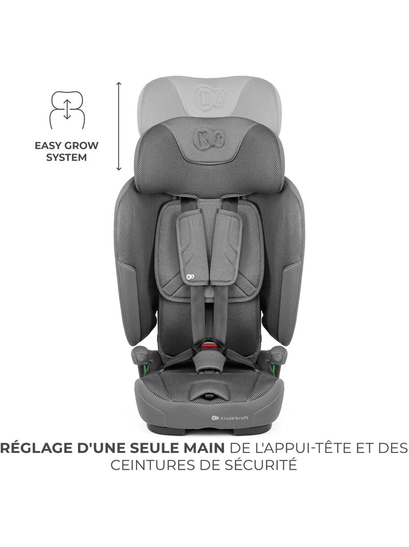 Siège auto Kinderkraft FIX2GO I-SIZE 76-150 cm inclinable 5 positions + organisateur voiture Gris - Kiabi