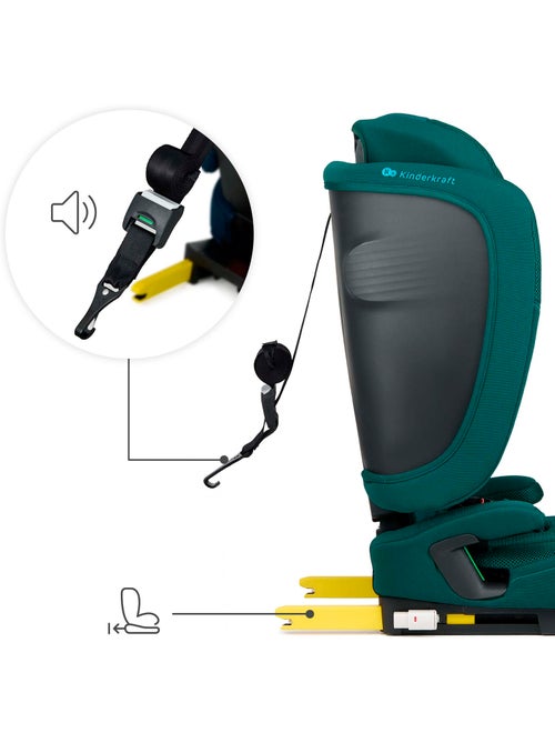 Siège auto Kinderkraft FIX2GO I-SIZE 76-150 cm ISOFIX capteur SAFERIDE + organisateur voiture - Kiabi