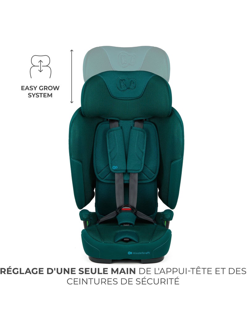 Siège auto Kinderkraft FIX2GO I-SIZE 76-150 cm ISOFIX capteur SAFERIDE + organisateur voiture Vert - Kiabi